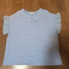 pom ponette 水色 フリル袖 Tシャツ L　160