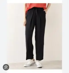 ハトメディティールパンツ NATURAL BEAUTY BASIC ネイビーXS