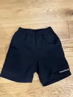 美品　mont-bell 黒 ハーフパンツ 100