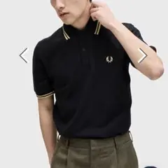 美品Fred Perry 黒金ポロシャツ 半袖　イングランド製　シティボーイ