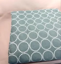刺繍生地.中厚リネン刺繍幅125cm×50cm.水色地.タンバリン