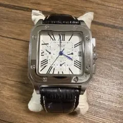 重厚機械式多機能スクエア　裏スケ　中古