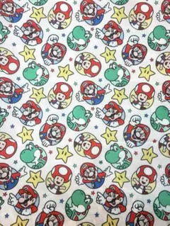 スーパーマリオ　生地ハギレ140×50