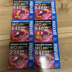 maxell MOディスク 640MB 230MB 6枚セット