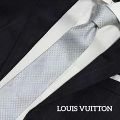 LOUIS VUITTON ブランドロゴ ネクタイ ペールブルー