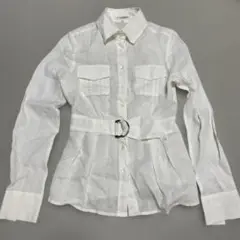 美品✨NARACAMICIE ナラカミーチェ リネン 麻 シャツ ウエストベルト