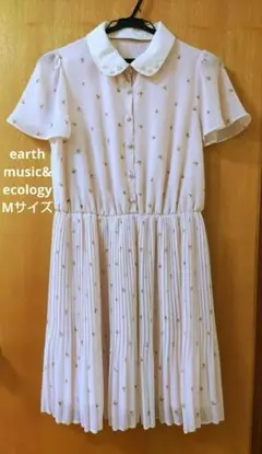 Mサイズ earth music&ecology ワンピース ピンク 花柄 美品