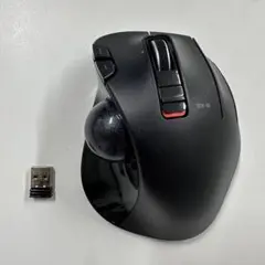 【美品】5ボタン トラックボール (レシーバー付属) ワイヤレスマウス エレコム