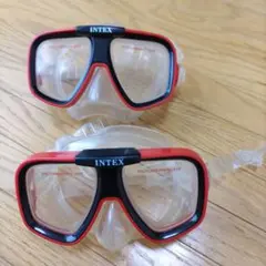 INTEK ダイビングマスク 赤黒