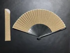 扇子　22cm BOYCOTT 布扇子　ドット　着物　和装　和洋折衷