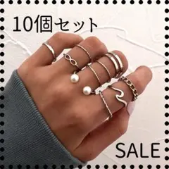 【お得】リング フリーサイズ シルバー ユニセックス 指輪 セット