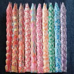 和柄折り鶴①【100羽】千羽鶴 ハンドメイド