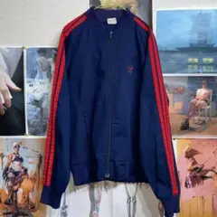 adidas/80s/トラックジャケット/M/ビンテージ/黒×赤