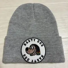 Nasty Dog ニット帽 ベージュ Nasty Dog 黒 ニット帽 - メルカリ
