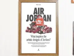 NIKEAir Jordan 1 インテリアポスターA4サイズフレーム付き壁掛け