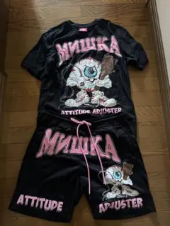 Мишка ブラック Tシャツ ショートパンツ セット M みしか