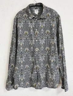 H&M☆WILLIAM MORRIS ウィリアムモリス ボタニカル 総柄シャツ