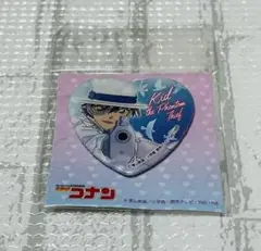 新品未開封 名探偵コナン 怪盗キッド ハート型缶バッジ