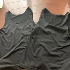 ブラックタンクトップ2枚セット夏用速乾タイプ