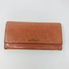 MIU MIU ミュウミュウ 長財布 ピンク系 レディース ブランド