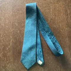 シャルル　ディヴォン　グリーン　チェックオレンジ　ドット　シルク　ネクタイ