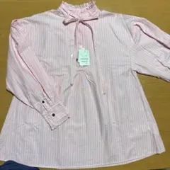 FREAK'S STORE リボン付きスタンドフリルブラウス