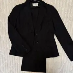 ブラックストライプ ビジネススーツ ズボン スカート セット