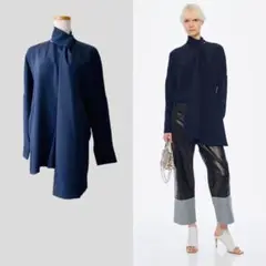 定価68000 TIBI ティビ スカーフ シルク ブラウス ハイネック2
