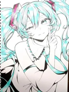 初音ミク オリジナル アナログ イラスト