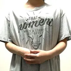 ザット モーメント スチューデント 電球 Tシャツ XL グレー 灰色 古着
