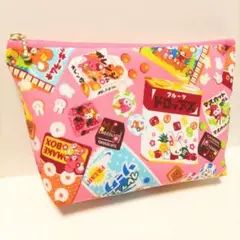 はいから横丁 駄菓子 レトロアニマル ハンドメイドポーチ メイクポーチ