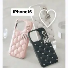 darich キルティングビジューDDチャームiPhoneケース