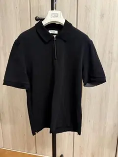 COS ブラック ジップアップポロシャツ 24ss