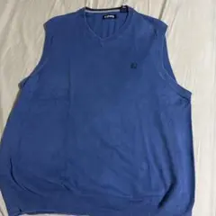 CHAPS 青 Vネック ノースリーブベスト