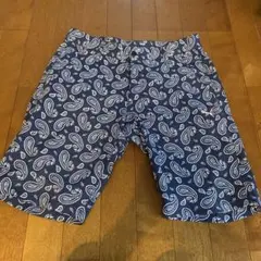 プーマ ネイビー ペイズリー柄 パンツ　サイズＭ