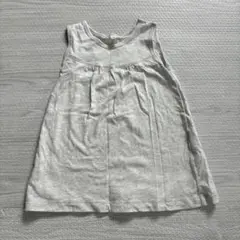 無印良品　ベビー　タンクトップ　ドット　グレー　ノースリーブ
