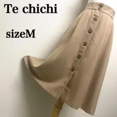 Te chichi フレアトレンチスカートベージュ ミモレ丈ウエスト後ろゴム
