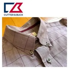 CUTTER&BUCK　長袖コットンBDシャツ　チェック　バージニア工科大　L