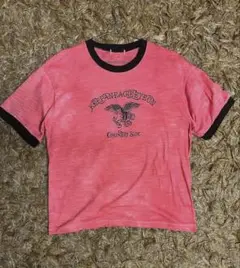 リンガーTシャツ ピンク 赤 アメカジ ピンク
