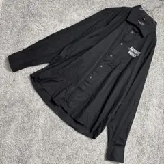 2766 新品★メンズ 大きいサイズ 長袖シャツ XL 黒 ユニセックス