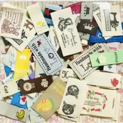 【訳あり・在庫整理】布タグ100枚プラスα お得な まとめ売り　ハンドメイドタグ