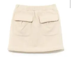 andmary Mary logo fleece skirt ivory