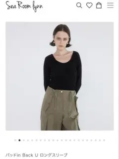 パッドin Back U ロングスリーブ/searoomlynn 美品 searoomlynn パッドin back U ロングスリーブトップス