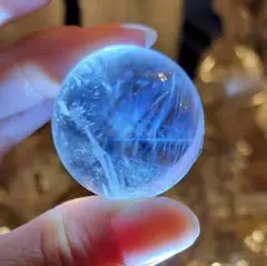 ！逸品！★ヒマラヤ水晶スフィア★天空からの光天使の梯子★ブルーエンジェルラダー★