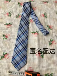 ネクタイ2本セット　青チェック、黒白