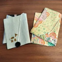 ブックカバー2つセット　レトロ