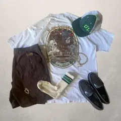 c-boy style(No.186)ストリートコーデアメ製アニマルtショーツ