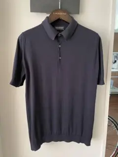 【美品】 ジョンスメドレー ポロシャツ M ネイビー