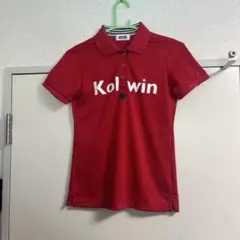 Kolwin レディース　赤 チェック柄 ポロシャツ Sサイズ