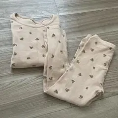 韓国子供服Aosta ベージュオリーブ柄パジャマ XL